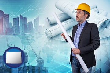 building contractor with Wyoming icon